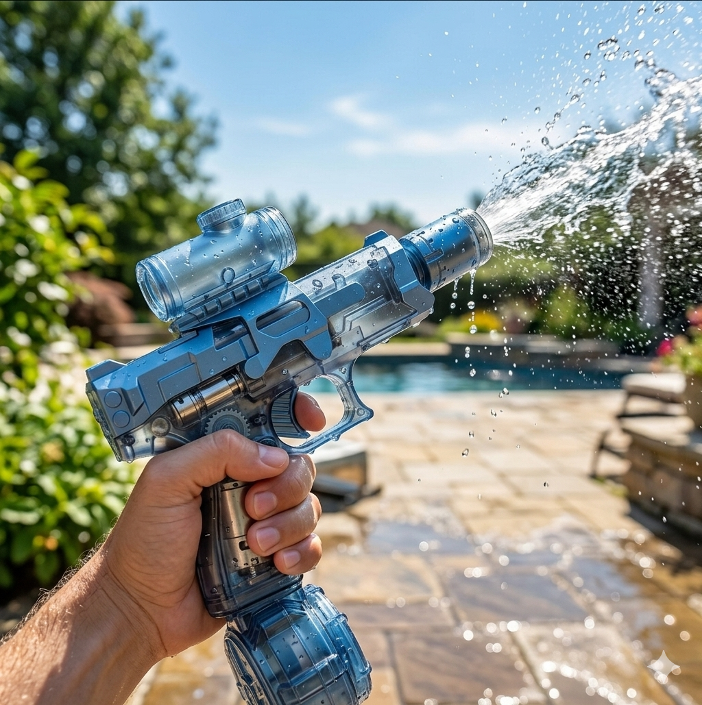 Electric Water Gun Toy for Kids | Automatic Sensor Lights | USB Rechargeable